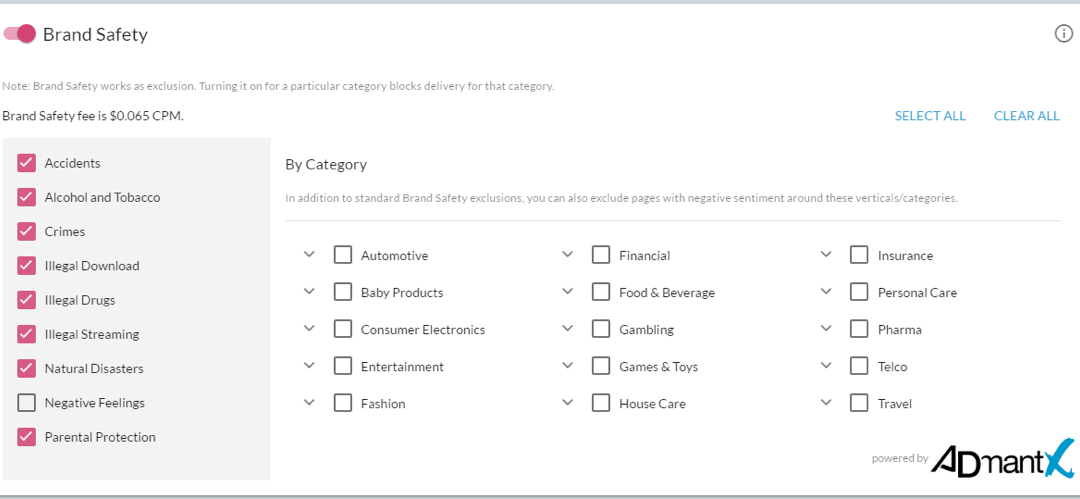 Brand Safety Platform Screenshot