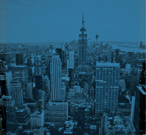 New York City skyline - dark blue