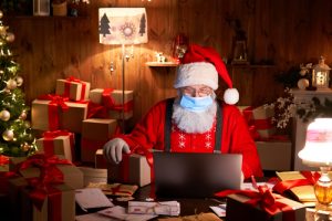 Santa Work From Home Mask