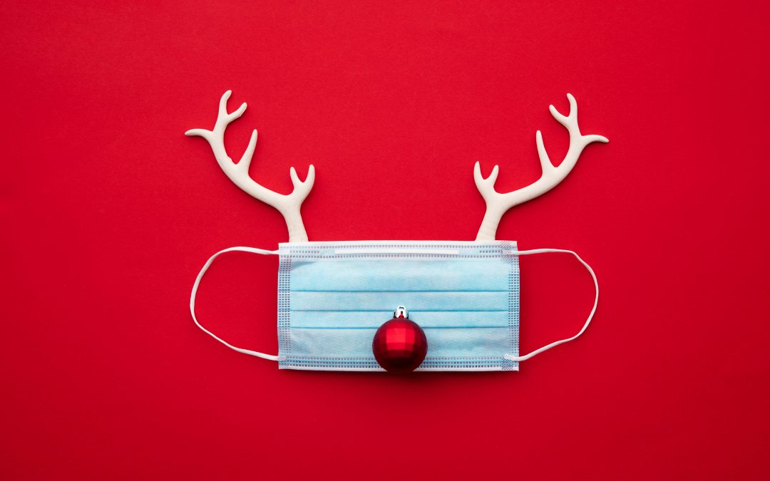 christmas covid reindeer mask image