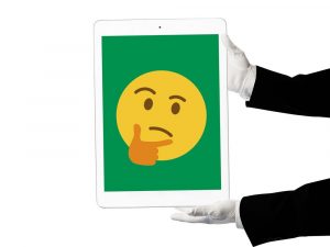 nft person holding digital art face with hand frowning