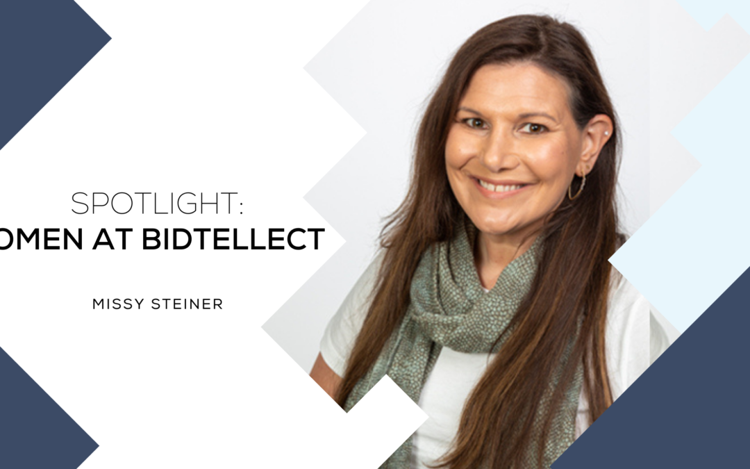 MISSY STEINER spotlight women at bidtellect headshot photo with text