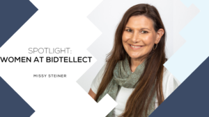 MISSY STEINER spotlight women at bidtellect headshot photo with text