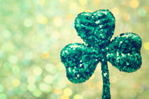 Saint,Patrick's,Day,Shiny,Green,Clover,Ornament