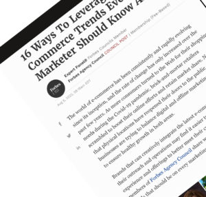 image of article forbes ecommerce trends lon otremba bidtellect ceo